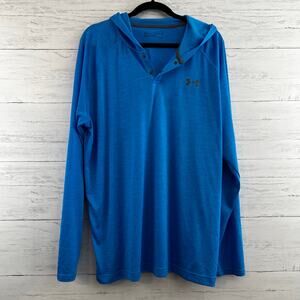 Under Armour Blue Pullover Loose Heatgear Hoodie Size XL